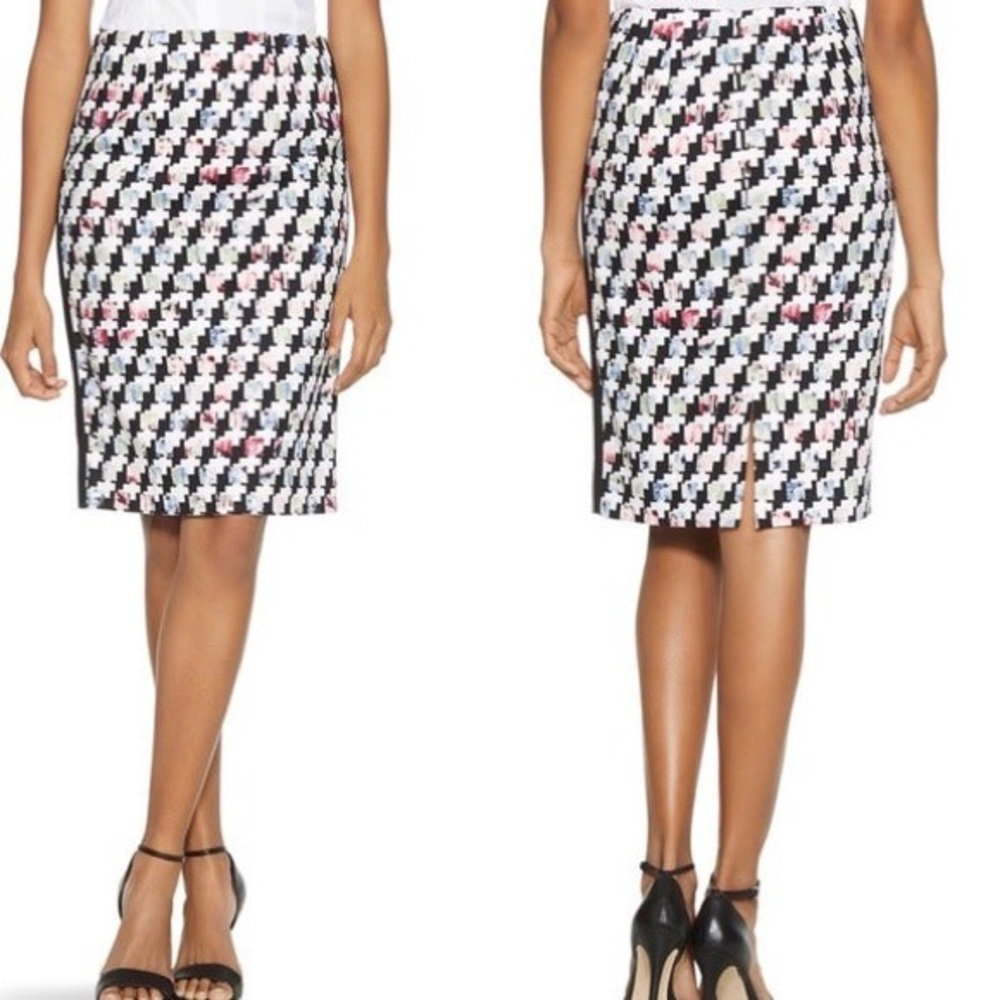 White House Black Market Houndstooth Skirt - Sz 4